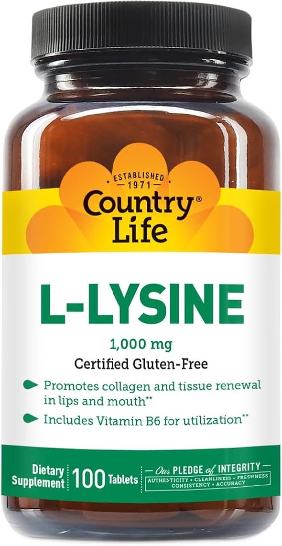 Country Life L-LYSINE 1000MG 100 Tablet