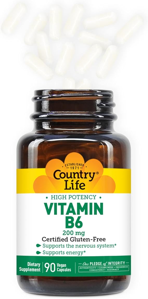 Country Life VITAMIN B-6 200MG 90 Vegicaps