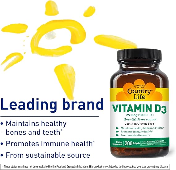 Country Life VITAMIN D3 1000IU 200 Softgel
