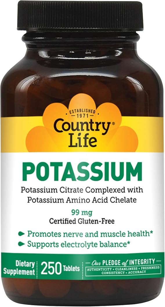 Country Life POTASSIUM 99MG 250 Tablet