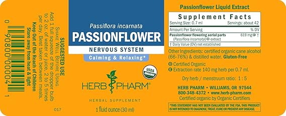 Herb Pharm PASSIONFLOWER EXTRACT 1 oz