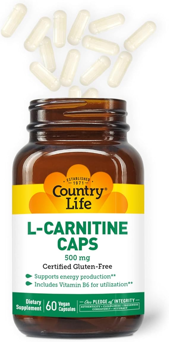 Country Life CARNITINE 500MG 60 Vegicaps