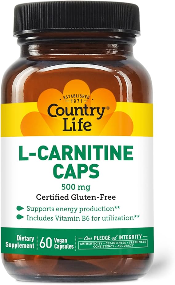 Country Life CARNITINE 500MG 60 Vegicaps