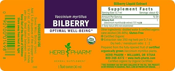 Herb Pharm BILBERRY 1 oz