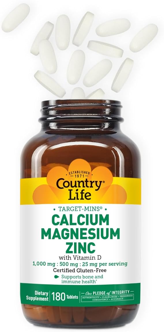 Country Life CALCIUM/MAGNESIUM/ZINC 180 Tablet