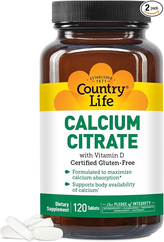 Country Life CALCIUM CITRATE + VITAMIN D 120 Tablet