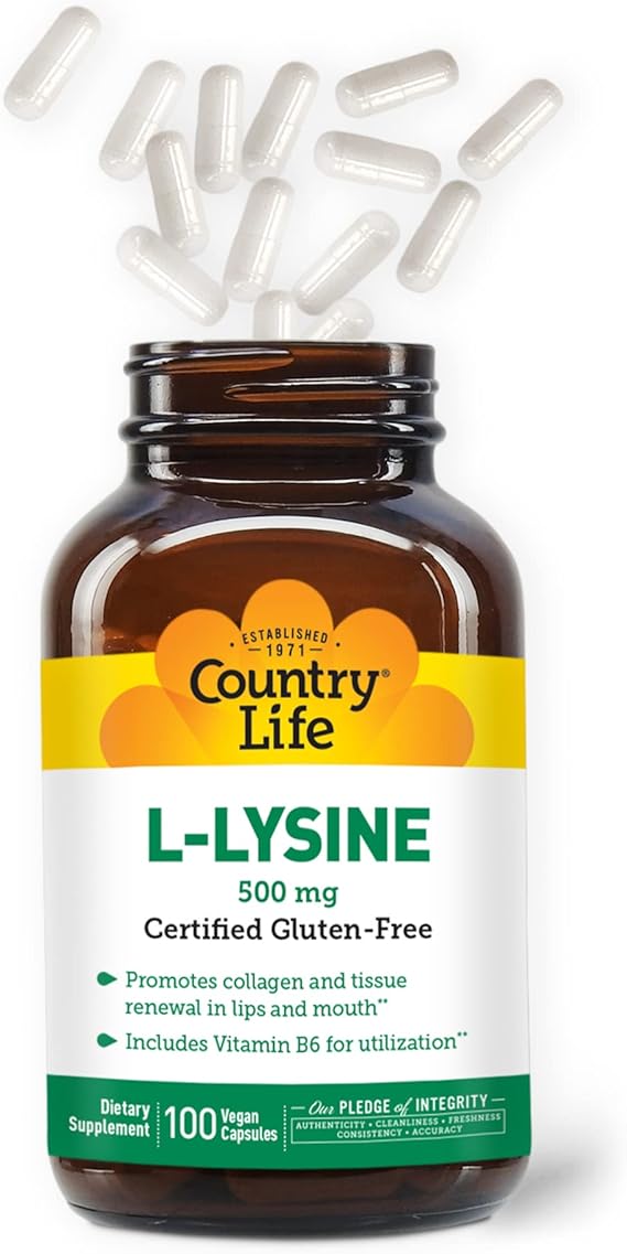 Country Life L-LYSINE 500MG 100 Vegicaps