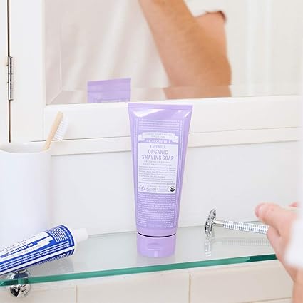 DR. BRONNER'S ORGANIC SHAVING SOAP LAVENDER 7 FLOZ