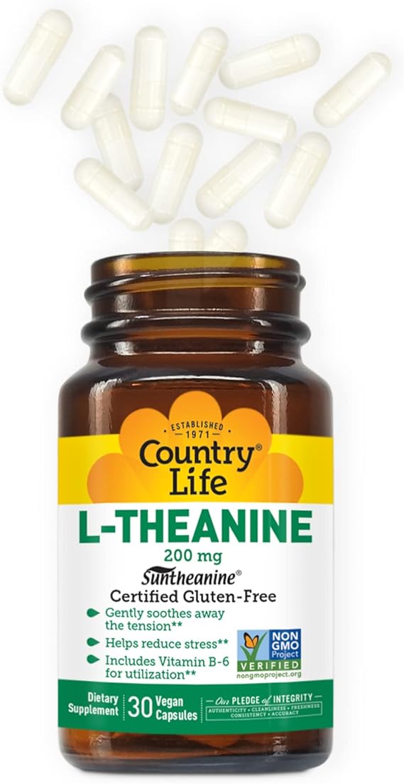 Country Life L-THEANINE 200MG 30 Vegicaps