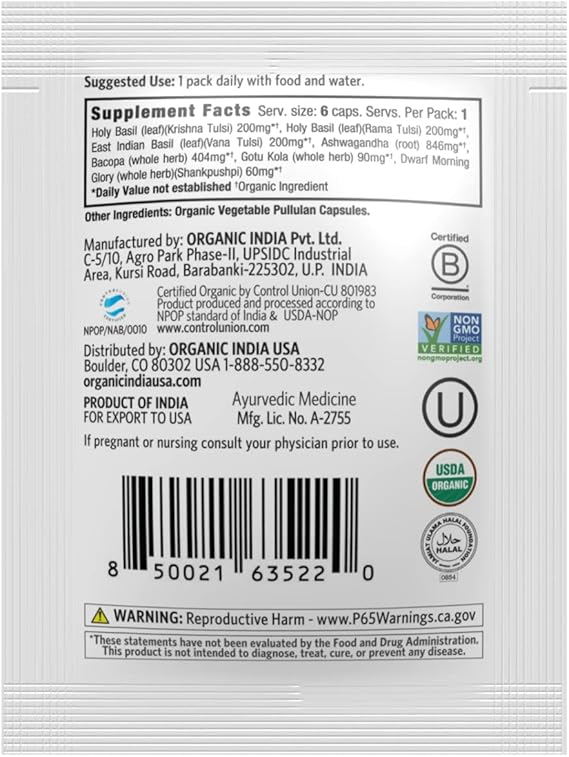 Stress & Mood Support Daily Pack 30 Daily Packs 180 Vegetable Capsules