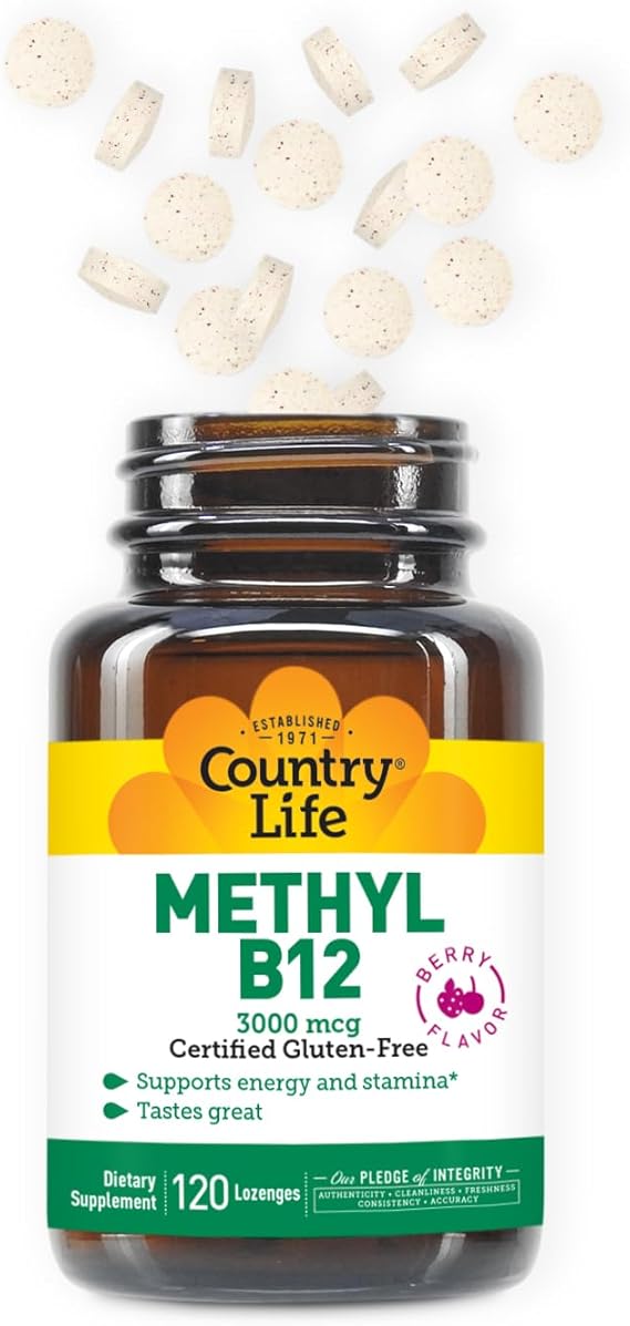 Country Life METHYL B12 3000MCG 120 Lozenges
