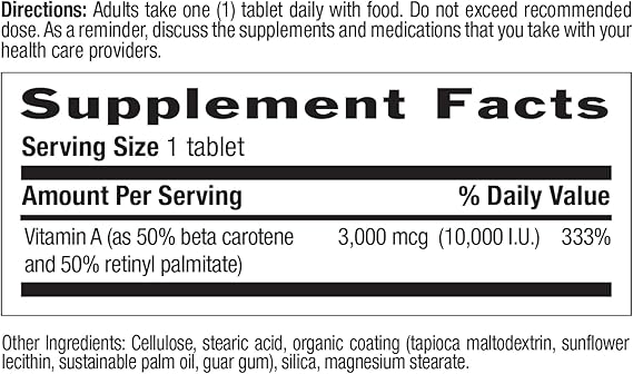 Country Life VITAMIN A 10,000IU 100 Tablet