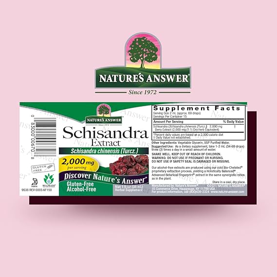 Nature's Answer Schisandra Extract Low Alcohol