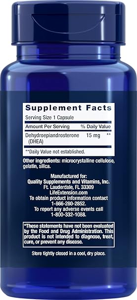 Life Extension DHEA 15 mg 100 Capsules