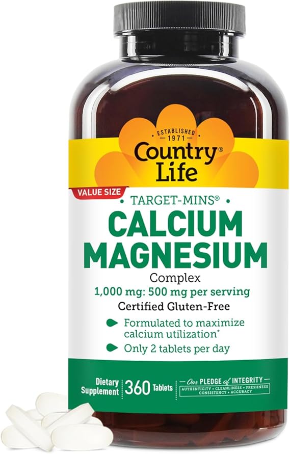 Country Life CALCIUM/MAGNESIUM 1000MG/500MG 360 Tablet