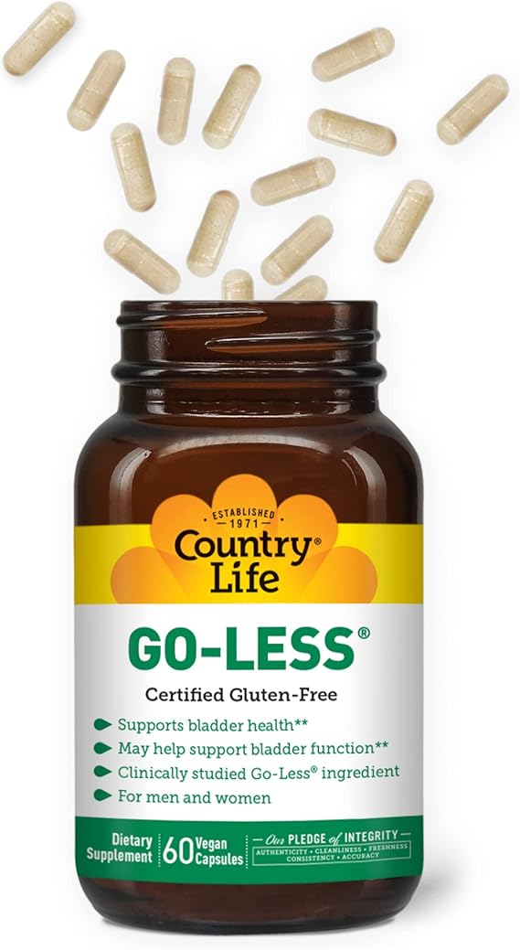 Country Life GO LESS BLADDER HEALTH SUPPORT 60 Vegicaps
