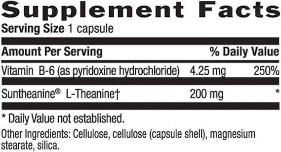 Country Life L-TEANINA 200MG 60 Cápsulas Vegetales