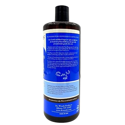 DR. WOODS PEPPERMINT CASTILE SOAP 32 FLOZ