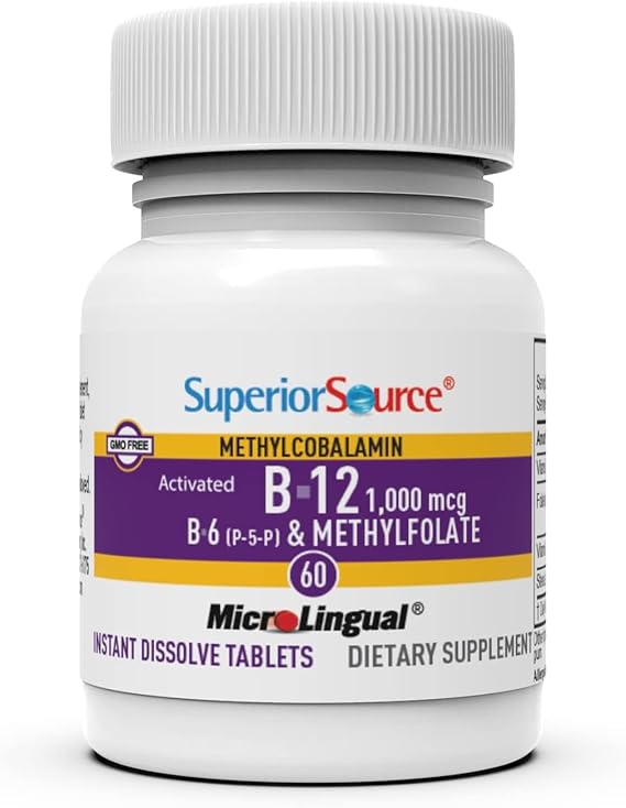 Activated B-12 Methylcoblamin 1,000 mcg B-6 & Methylfolate 1,000 mcg