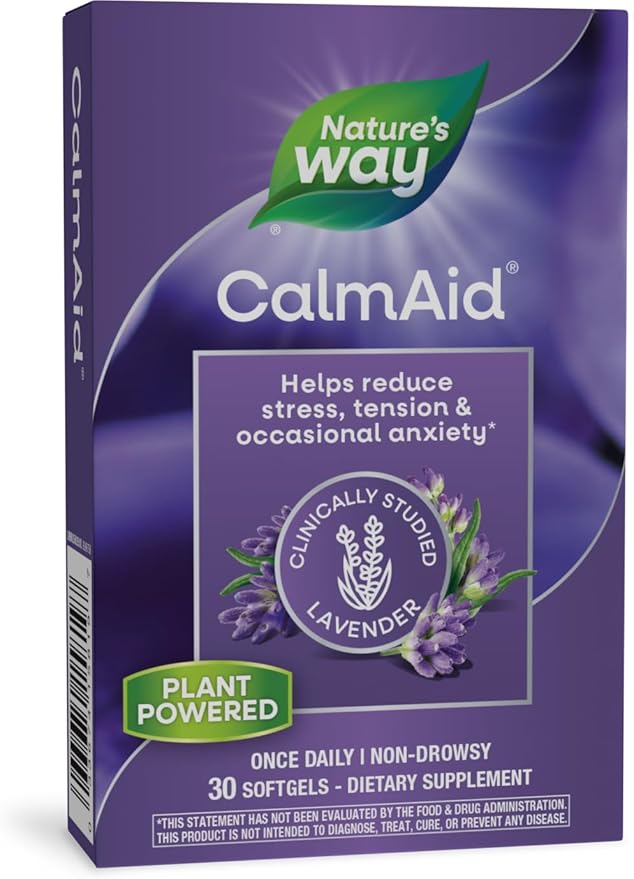 Nature's Way Calm Aid Clinically Studied Lavender 30 Soft Gels