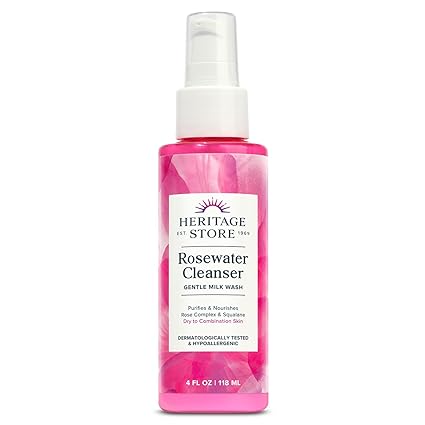 Heritage Store Rosewater Cleanser 4floz