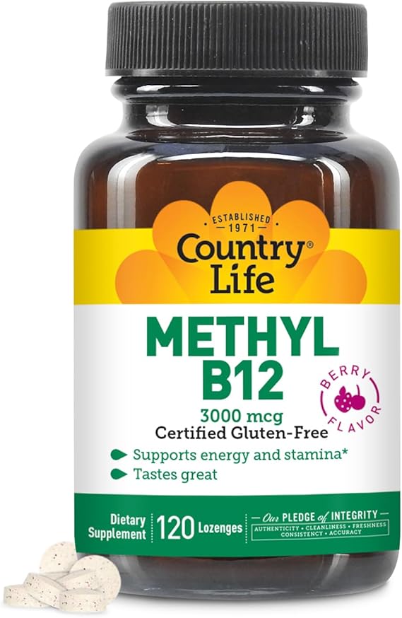 Country Life METHYL B12 3000MCG 120 Lozenges