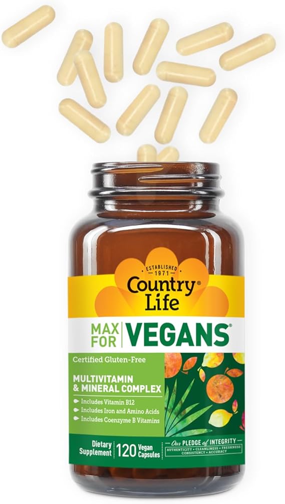 Country Life MAX VEGANS MULTI & MIN COMPLEX 120 Cápsulas Vegetales