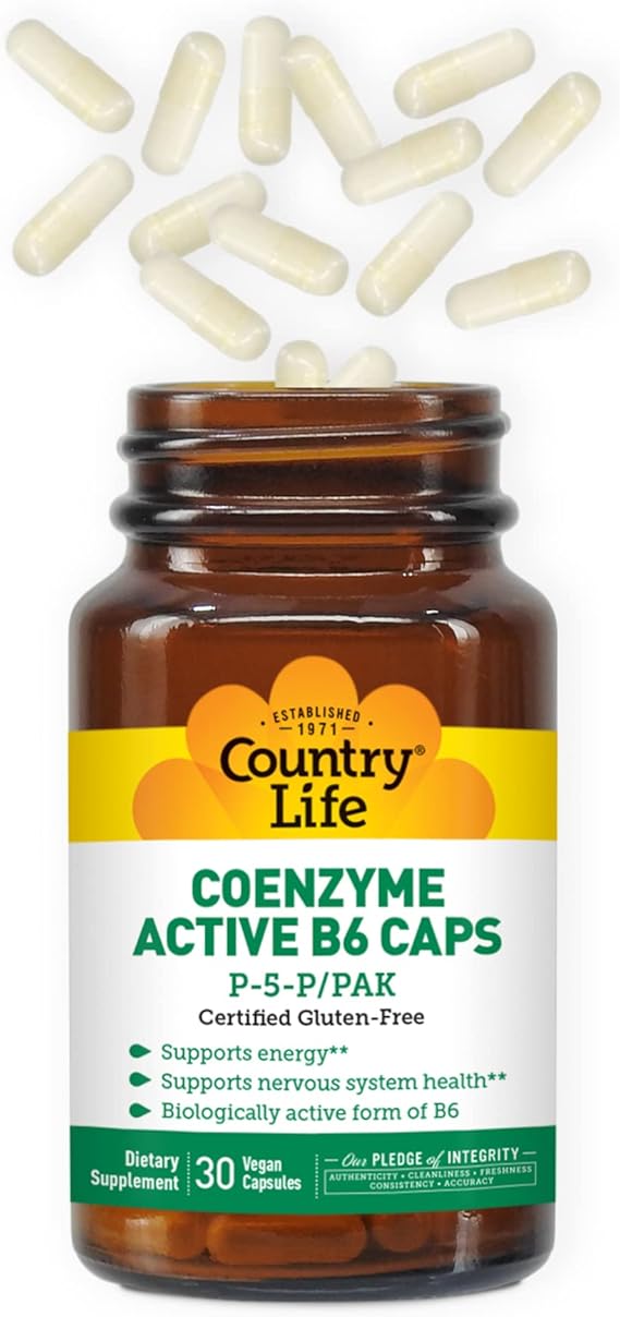 Country Life COENZYME ACTIVE B-6 50MG 30 Vegicaps
