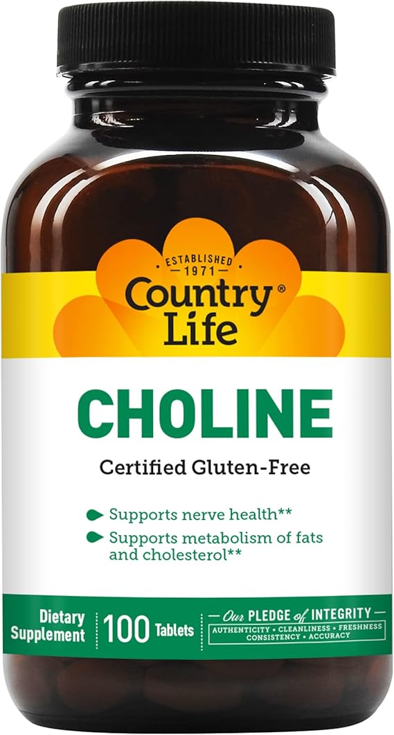 Country Life CHOLINE 650MG 100 Tablet