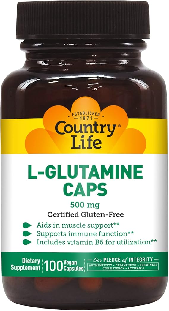 Country Life L-GLUTAMINE 500MG 100 Vegicaps