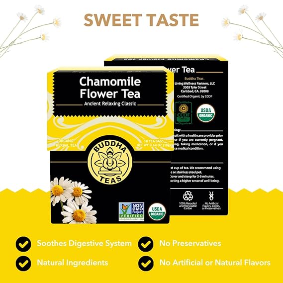 BUDDHA TEAS Organic Chamomile Tea 18 BAG