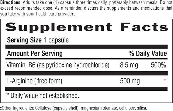 Country Life ARGININE 500MG 200 Vegicaps