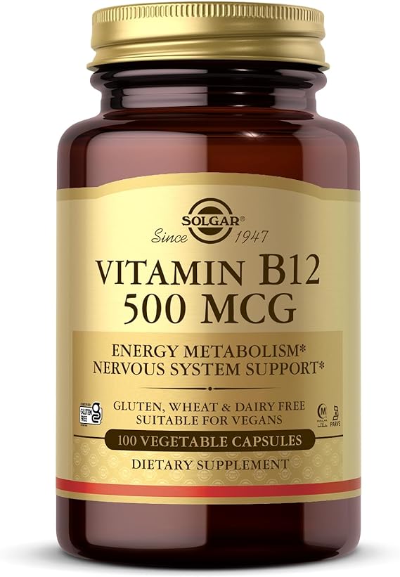 Solgar Vitamin B12 500 mcg Vegetable Capsules 100V cap