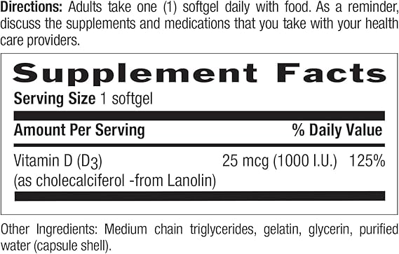 Country Life VITAMIN D3 2500IU 200 Softgel