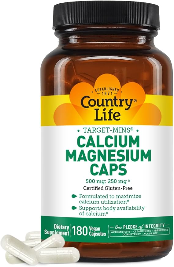 Country Life CALCIUM/MAGNESIUM 180 Vegicaps