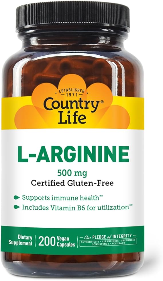 Country Life ARGININE 500MG 200 Vegicaps