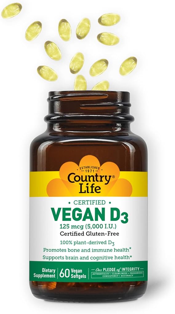 Country Life VEGAN D3 5000IU 60 Softgel