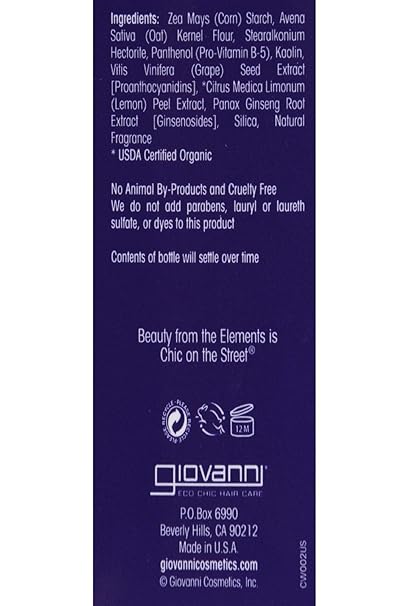 Giovanni Dry Shampoo 2-in-1 Powder Shampoo & Instant Volumizer