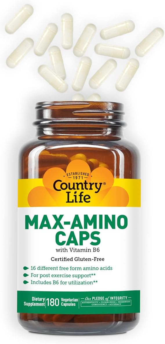 Country Life MAX AMINO/AMINO ACIDS 180 Vegicaps