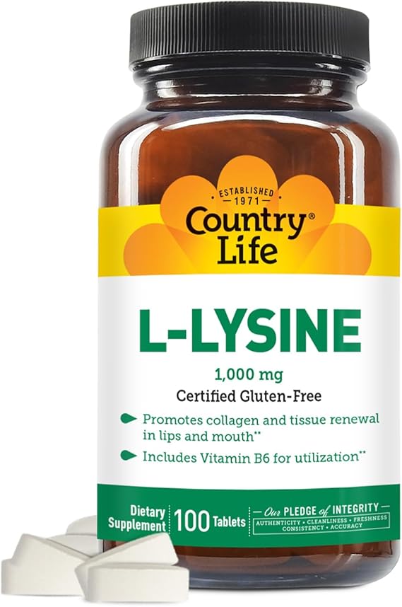 Country Life L-LYSINE 1000MG 100 Tablet