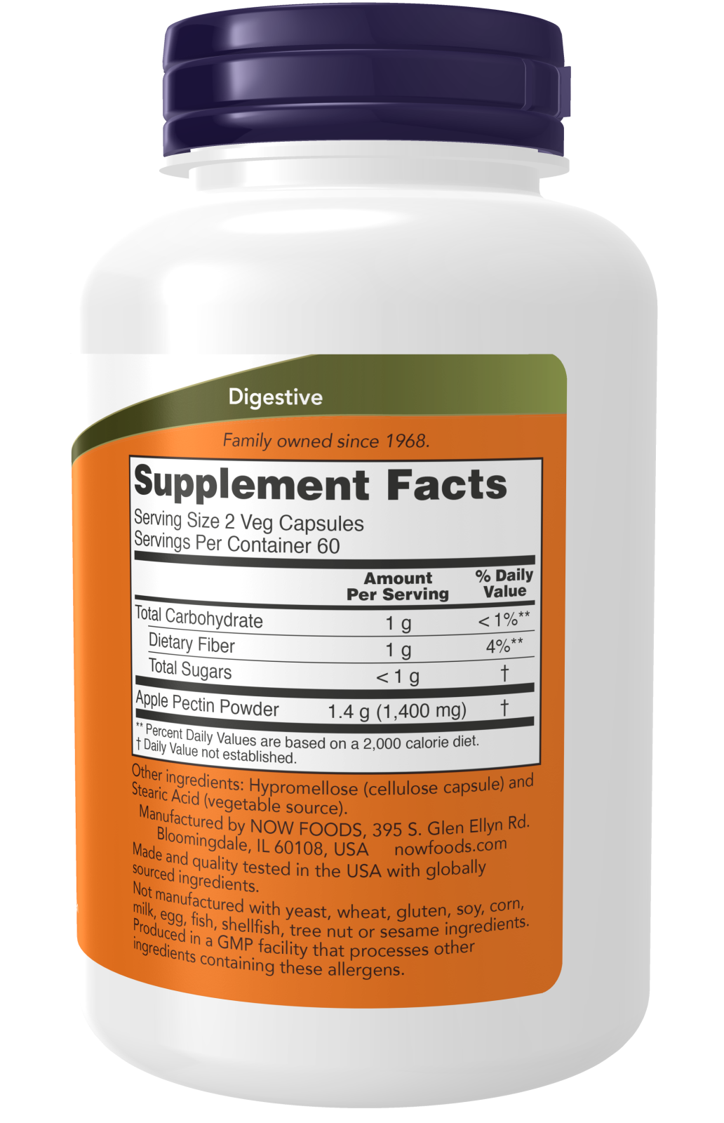 Now APPLE PECTIN 700mg 120 VCAPS