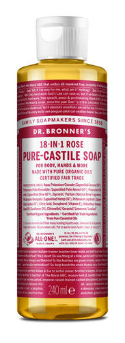 DR. BRONNER'S MAGIC SOAPS ORGANIC CASTILE LIQUID SOAP ROSE 8OZ