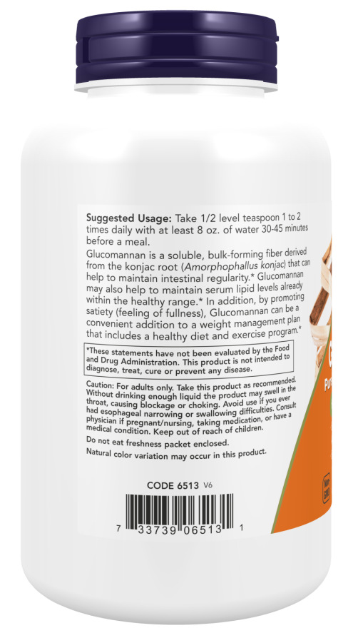 Now GLUCOMANNAN POWDER 8 OZ