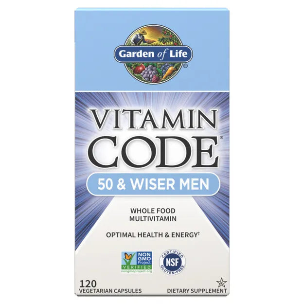 Garden of Life Vitamin Code 50 and Wiser Men 120ct CAPSULES