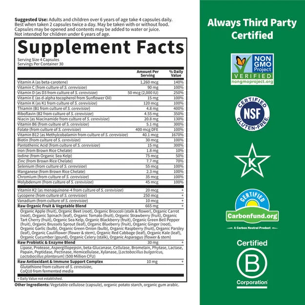 Garden of Life Vitamin Code Family 120ct CAPSULES