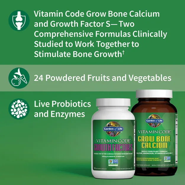 Garden of Life Vitamin Code Grow Bone 30-Day KIT