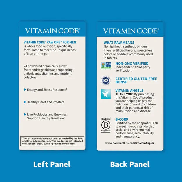 Garden of Life Vitamin Code Raw One for Men 30ct CAPSULES