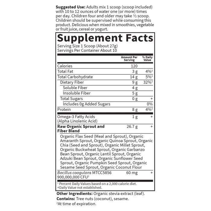 Garden of Life Organic Raw Fiber 803g POWDER