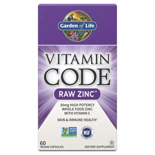 Garden of Life Vitamin Code Raw Zinc 60ct CAPSULES