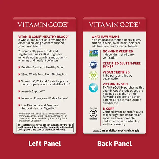 Garden of Life Vitamin Code Healthy Blood 60ct CAPSULES